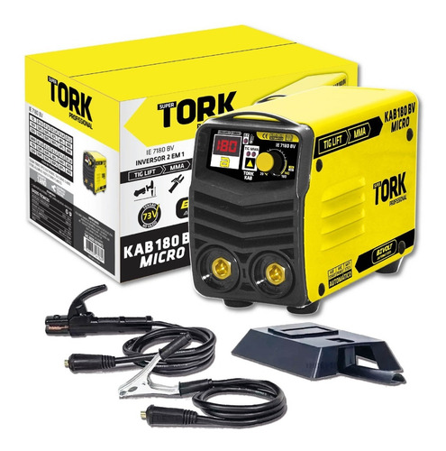 Imagem 4 de 6 de Inversora Solda Kab 180 Bivolt + 2 Esquadros Magnéticos 12kg