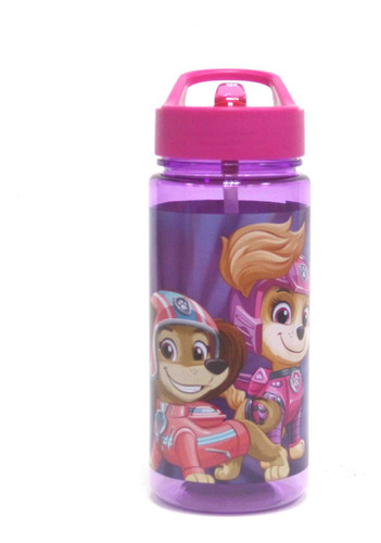 Vaso Botella Niñas Con Bombilla Paw Patrol 500ml Skye