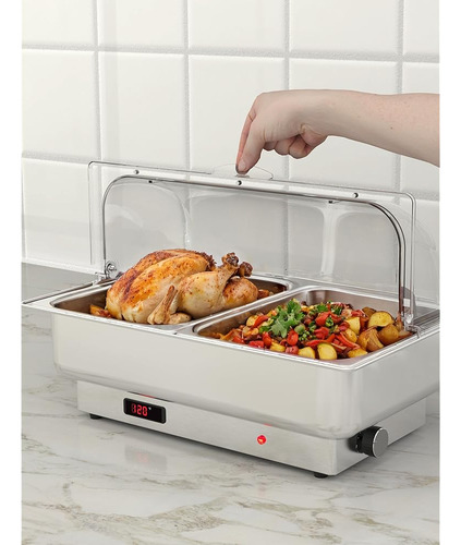 Buffet Eléctrico Takywep 2 X 4.5qt Con Control De Temperatur