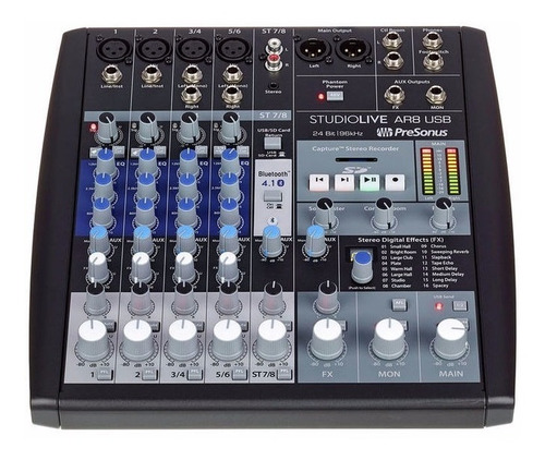 Presonus Ar8 Usb Consola Mixer 8 Canales Graba Multipista 6p