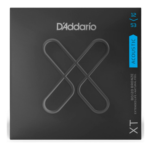 Encordoamento Violão Aço 012 Daddario Xt Xtabr1253 Bronze