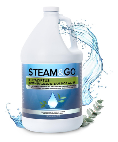 Steam And Go Agua Desmineralizada, Solucion De Limpieza Mult