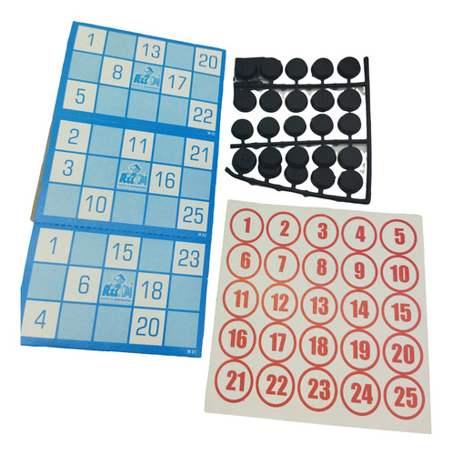 Bingo 25 Peças Com 10 Cartelas E Números Las Vegas Infantil
