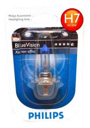 Lamparas Halogena 12v 55w H7 Blue Vision Blister Philips