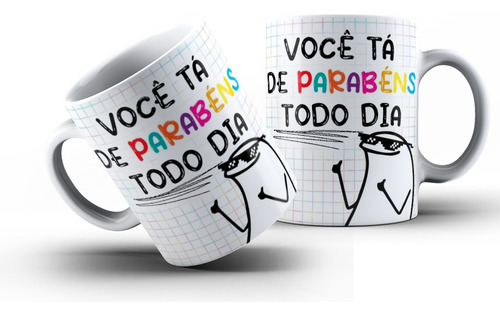 Caneca Xícara Flork Meme Bento Frases Divertida E Debochada Cor Mod. 95