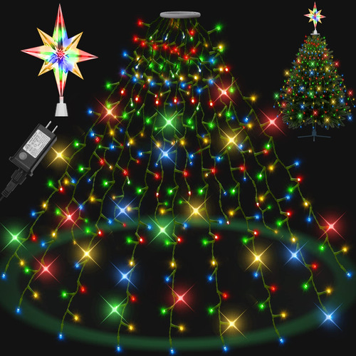 Luz Arbol Navidad Estrella Superior Cadena 6.6 Pie 14 Linea