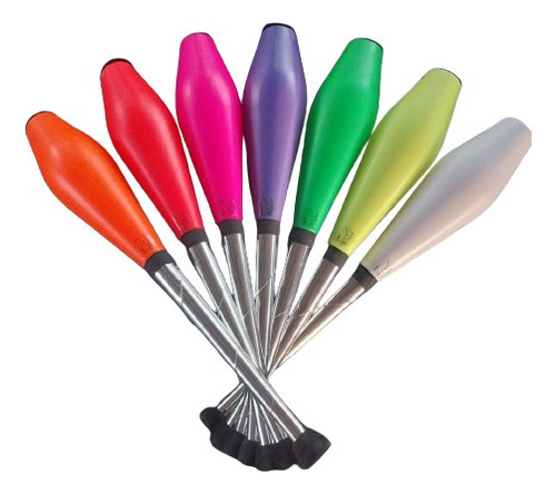 Jogo 7 Clavas Pirouette - Newronio Malabares Pro Cor Variadas - Via Msg
