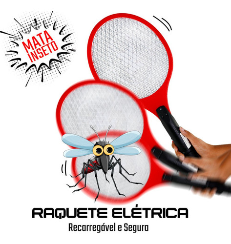 Raquetes Elétricas Mata Insetos Mosca Mosquitos Dengue