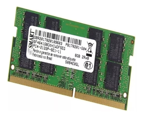 Memória 8g Smart  Notebook Ddr4 8gb Pc4-2133p 2rx8 