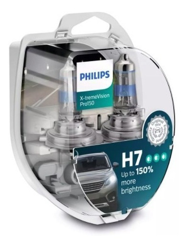 Bombillos Philips H7 X-tremevision Pro150%+ Luz X 2 Und