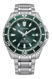 Reloj Citizen Promaster Diver Bn0199-53x Hombre Ts Color de la correa Plateado Color del bisel Verde Color del fondo Verde