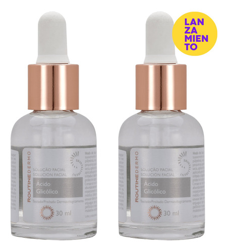 Pack 2 Solución Facial Ácido Glicólico Routine Dermo 30ml