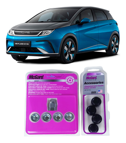 Kit Antifurto De Rodas Byd Dolphin Com Capas Pretas Mcgard