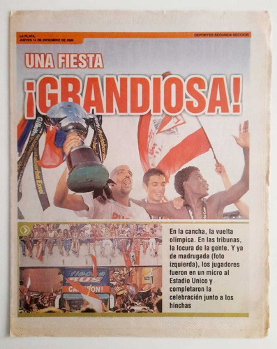 Suple Diario El Dia - Estudiantes Campeon Apertura 2006 Fs