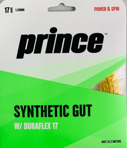 Set Cuerdas Prince Syn Gut Duraflex 17 (gold)