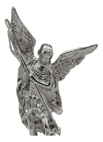Escultura Del Ángel De La Figura Del Arcángel Miguel Plata