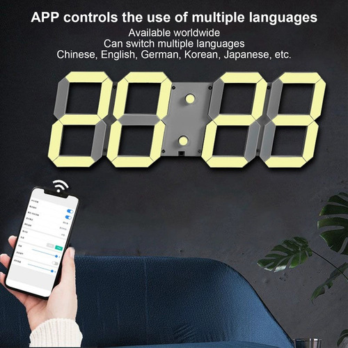 A Reloj De Pared Led 3d, Relojes Digitales Huecos