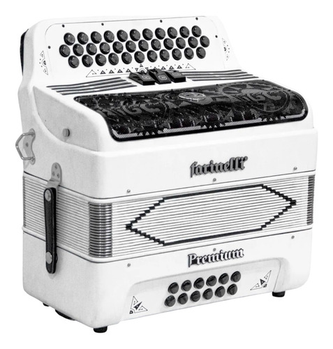 Acordeón Farinelli 3412fawhg Premium 34 Bot 3 Registros Fa Blanco