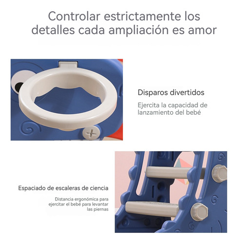 Resbaladilla Tobogán Infantiles Con Canasta De Baloncesto Azul