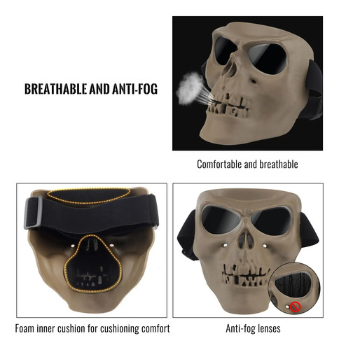 Máscara Calavera Paintball Airsoft Protección Moto Haloween