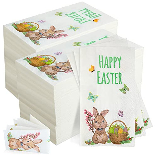 200 Servilletas Para Invitados De Pascua, Huevos De Pascua, 