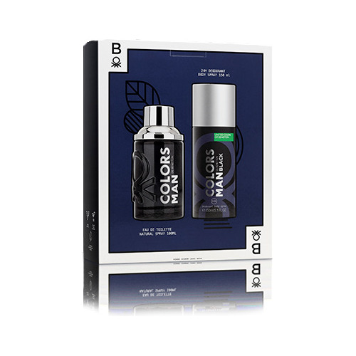 Set Benetton Man Black Perfume Edt 100ml Desodorante 150m Ub