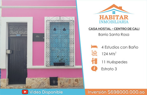 En Venta Casa Hostal Centro Cali  Barrio Santa Rosa