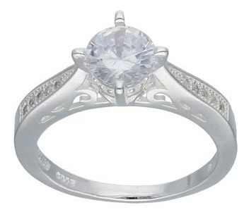 Anillo De Plata S925 Circón Y Micro Circones + Caja Terciope