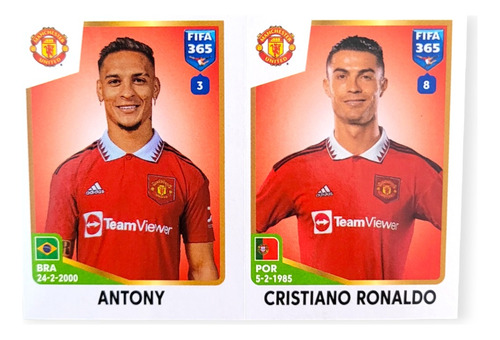 Lámina Cristiano Ronaldo / Antony 112 Panini Fifa 365 2023