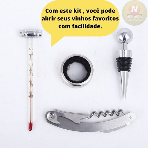 Imagem 2 de 7 de Kit Abridor Vinho Maleta Madeira Jogo De Xadrez Saca Rolha