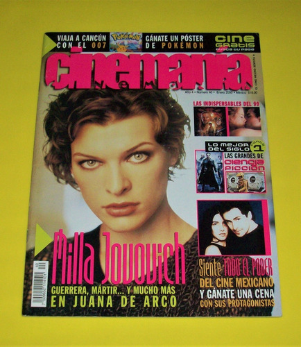 Milla Jovovich Revista Cinemania 2000 #40 Johnny Depp