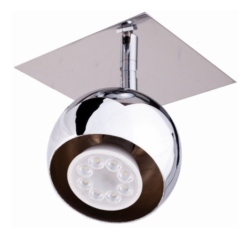 Aplique 1 Luz Bocha Cromo - Base Acero Inoxidable Apto Led