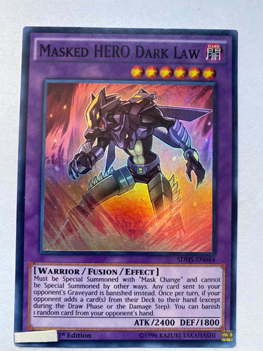 Masked Hero Dark Law Super Yugioh