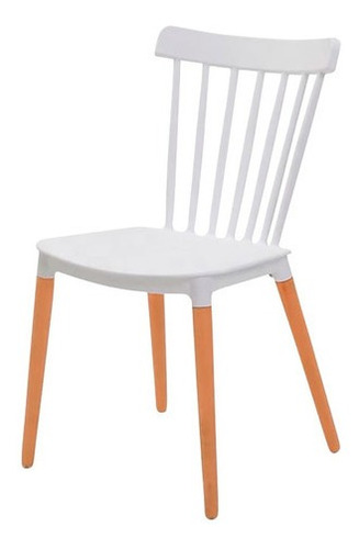 Imagen 1 de 5 de Silla Para Comedor Oirchot Polipropileno Patas En Madera