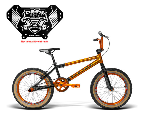 Bicicleta Aro 20 Gts Freio V-brake Bmx Freestyle Cross Cl Cor Dourado Tamanho do quadro Único