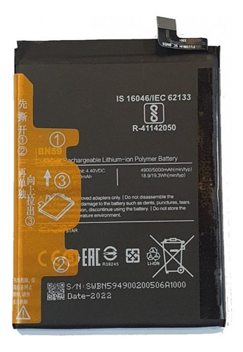 Pila Xiaomi Redmi Note 10 Pro Bn59 30 Días De Garantía 