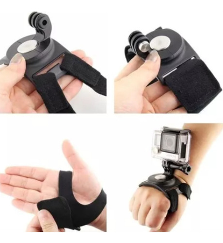 Suporte Alça De Mão Pulso Perna Meudome The Wrist Strap 360o Cor Preto