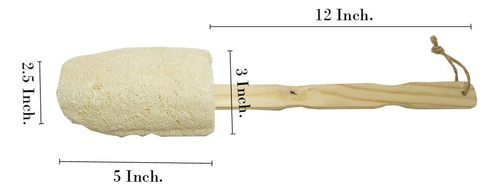 Set Of 3, Natural Exfoliating Loofah Luffa Loofa Back Sponge