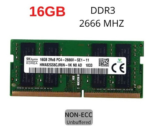Memoria Ram 16gb Ddr4 2666 Mhz Apple, Dell,etc | Envío gratis
