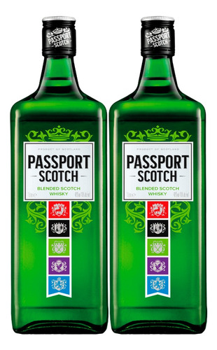 Kit 2 Unidades Passport Whisky Blended Scotch 1 Litro