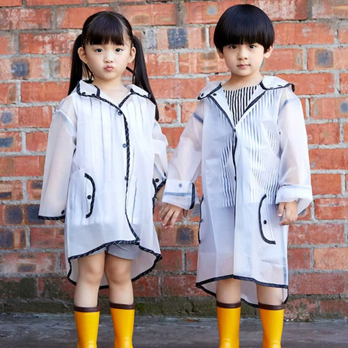 Poncho Impermeable Para Niños Con Gorro Lluvia Resistente