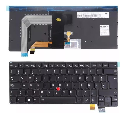 Teclado Para Laptop Lenovo 82n00lb 01en Sn20l81965 T460s Luz