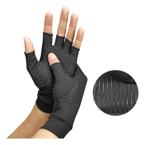 Guantes De Compresión, Anti Artritis Con Fibra De Cobre