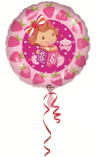 Balão Metalizado Moranguinho Baby 45cm 5 Balões -ref 2468402