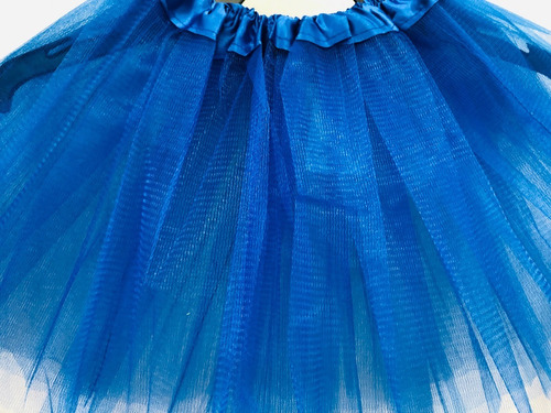 saia de tule azul infantil