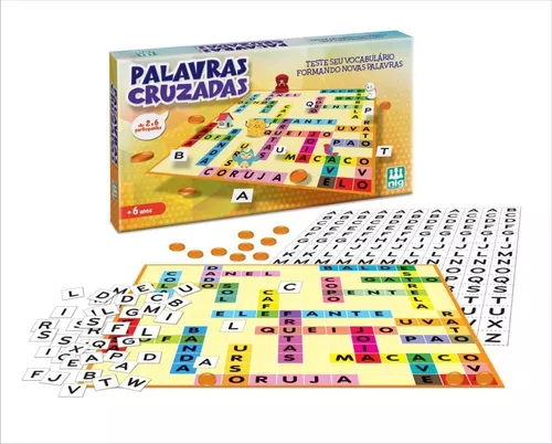 Jogo De Tabuleiro Infantil Educativo Palavras Cruzadas - Nig - R$ 53,97