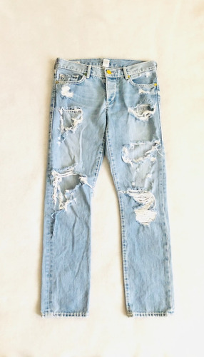 True Religion Jeans Skinny Low Rise Desgarrados Originales