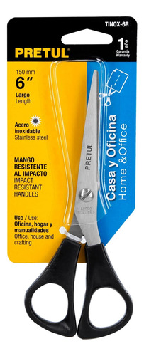 Tijeras Casa Oficina 6´ Papel Carton Mango Comodo 23187
