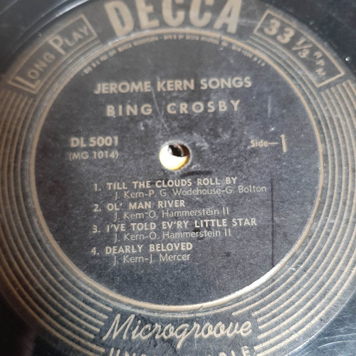 Sin Tapa Microsurco Bing Crosby Jerome Kern Songs Vm0