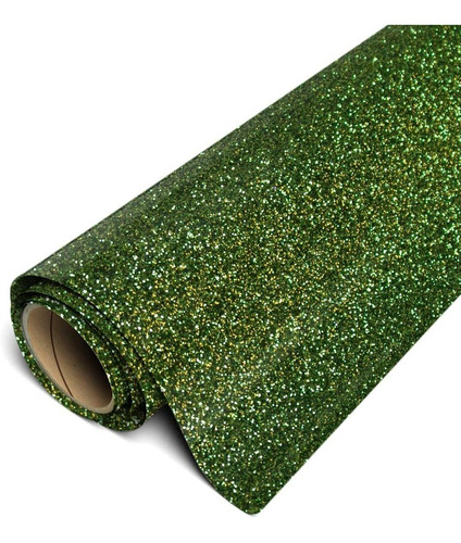 Vinilo Glitter Brillo Verde Oscuro Termotransferible 30x100